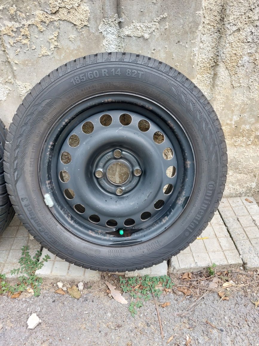 4 броя железни джанти 14" 4×100  за Opel