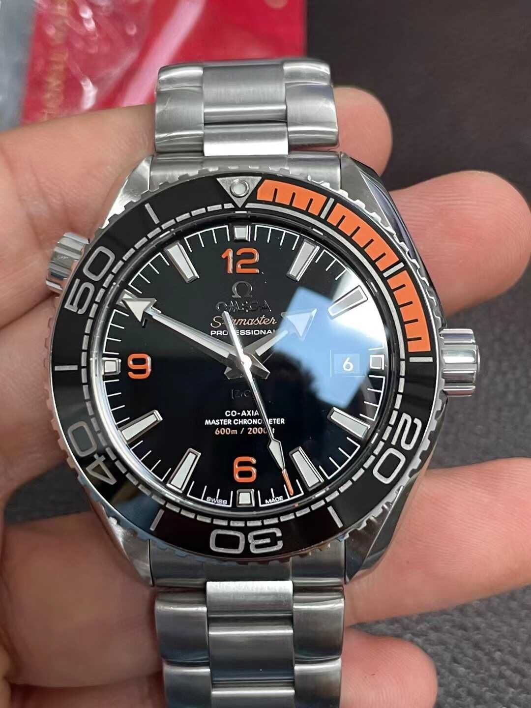 Omega seamaster planetocean сребрист/оранж