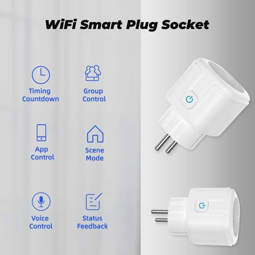 Wi-Fi Smart контакт Tuya, 16A.  Българско упътване