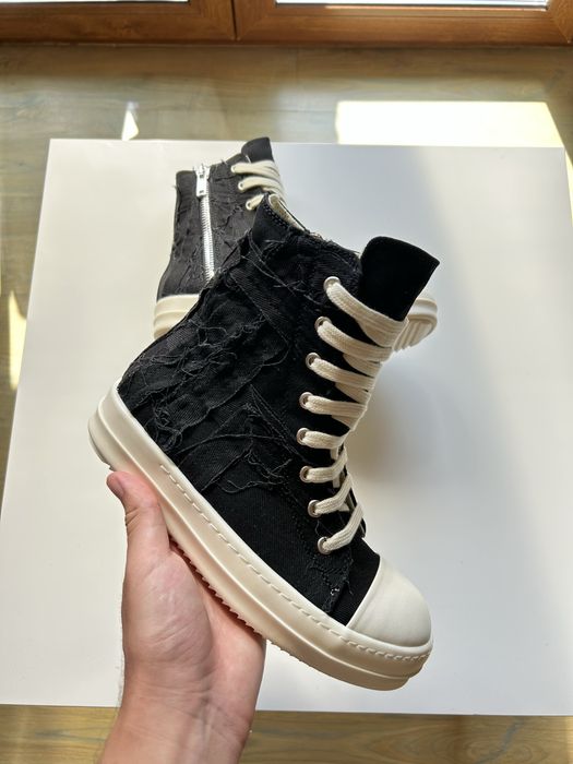 Rick Owens Slashed Black