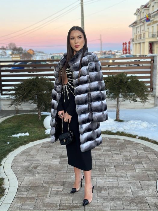 Blana naturala de chinchilla royal