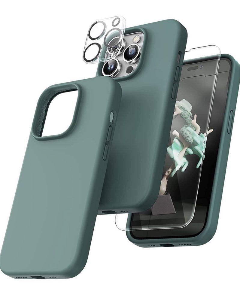 Husa Silk Case+Protectie Camera+Folie Sticla Iphone 14/15 PRO MAX PLUS