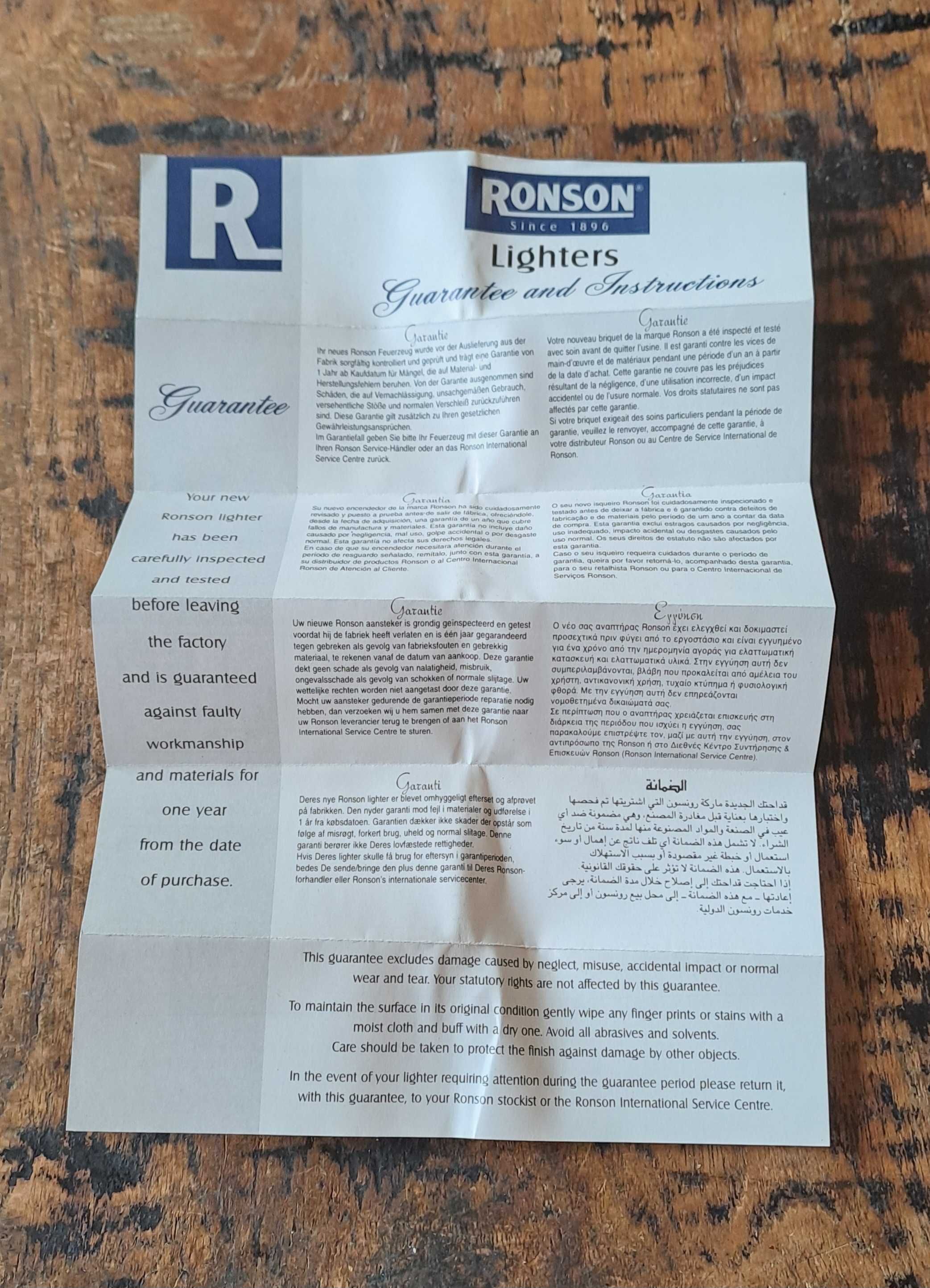 запалка Ronson Premier Varaflame оригинал, супер рядка, мод RTL10020A