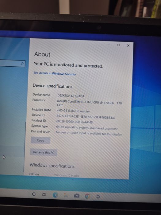 Laptop slim Acer i5 ssd