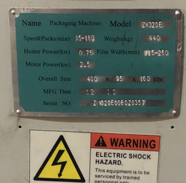 Upakovichniy aparat ZW320 holati yangi.