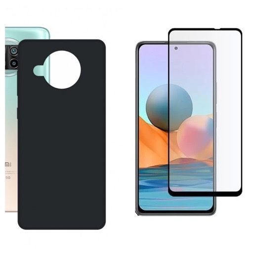 XIAOMI REDMI Note 9A/9C PRO - Husa X CASE Silicon si Folie Sticla 11D