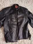 Geaca vintage,ideal pt motor,piele groasa+geanta USA voiaj,sala