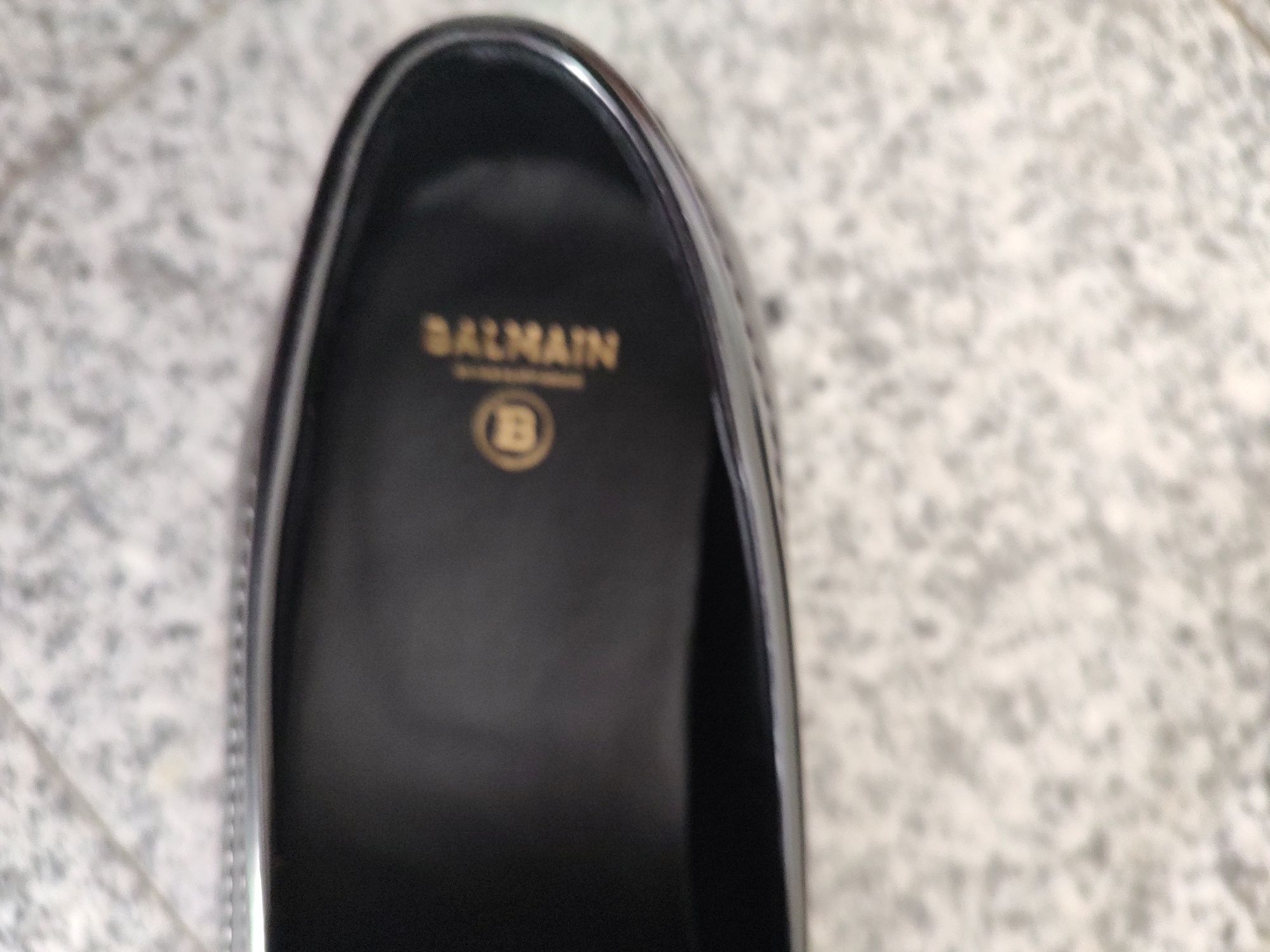 Balmain Army Leather Loafers Black мъжки обувки 44 номер