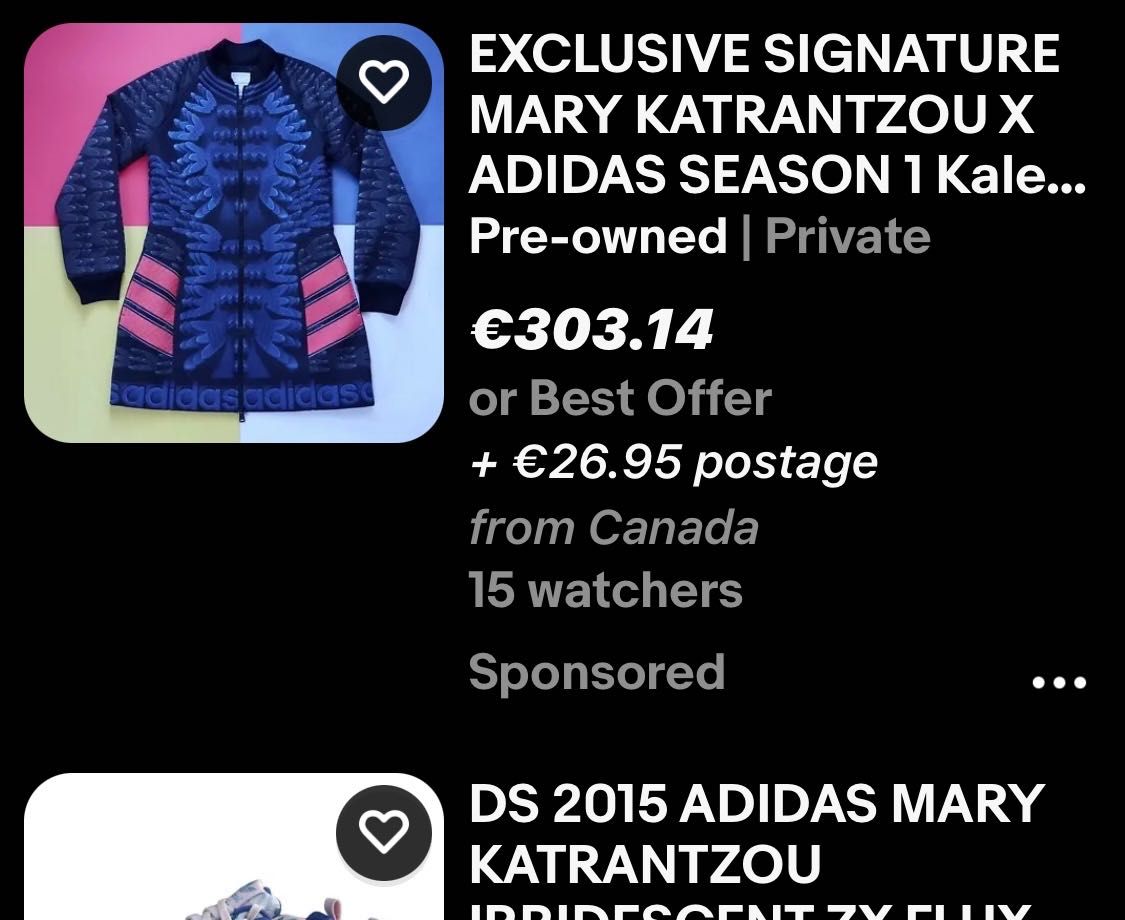Adidas MARY KATRANTZOU дизайнерска рокля / яке