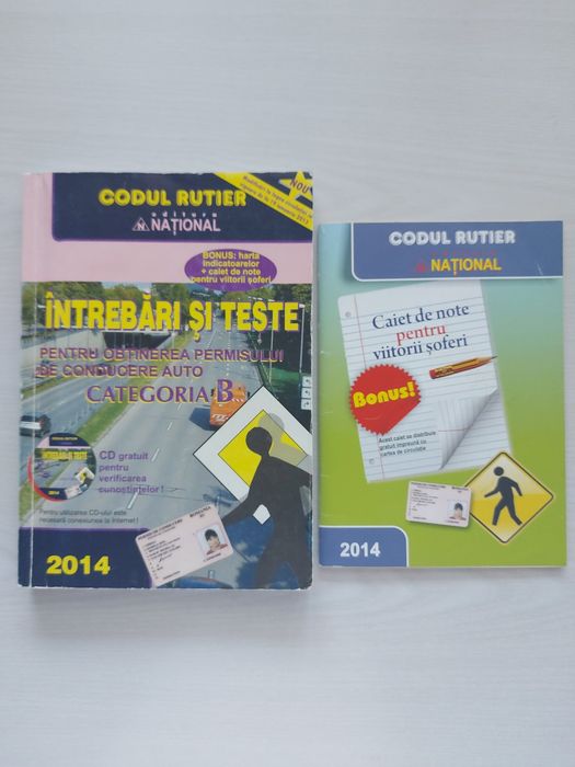 Cărți de bucate, de călătorie și codul rutier (categoria B) + taxi
