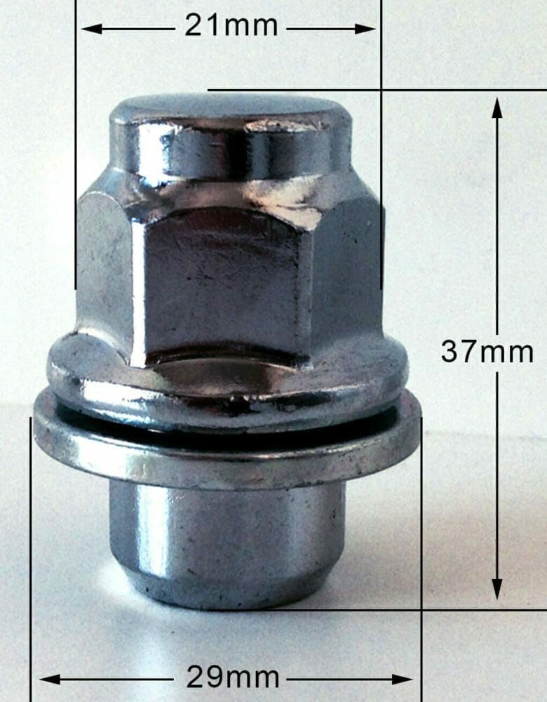 Piulite Toyota, Mitsubishi Jaguar cu saiba plata M12 x 1,5