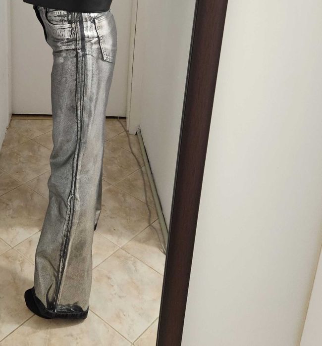 Метализирани дънки Zara + подарък