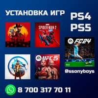 Установка игр на PS4 PS5 | FC24 GTA5 MK1 UFC5