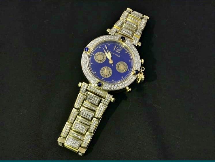 Золотые часы класса Люкс Cartier Pasha (Бельгия).