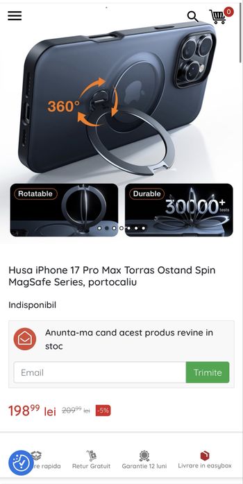 Husa , folie si folii camere iphone 17 pro max