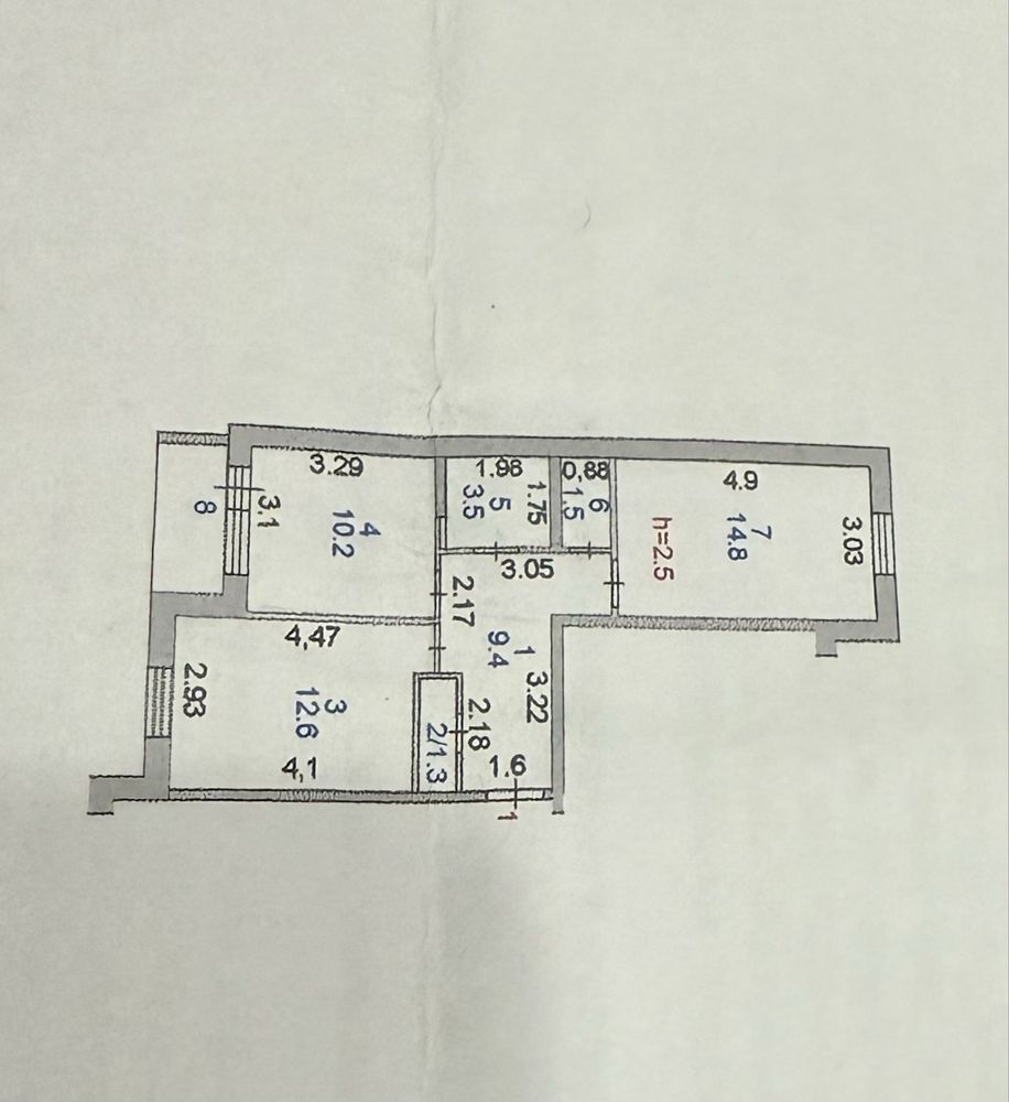 Продам распашонку 2-х компатную квартиру