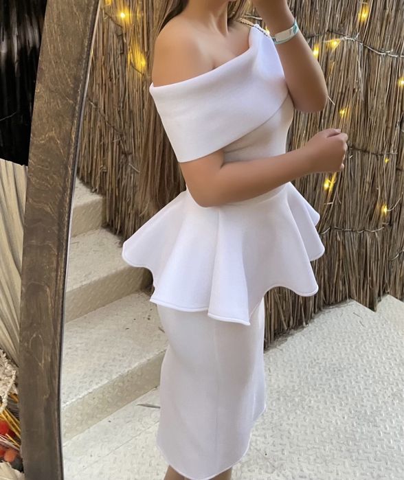 Белое платье, белая двойка