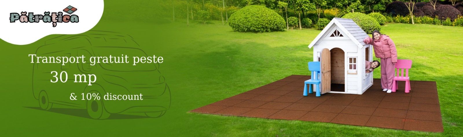 Aleei gradina, dale de cauciuc, pavelele  4 m²-16-buc 50x50-240 lei