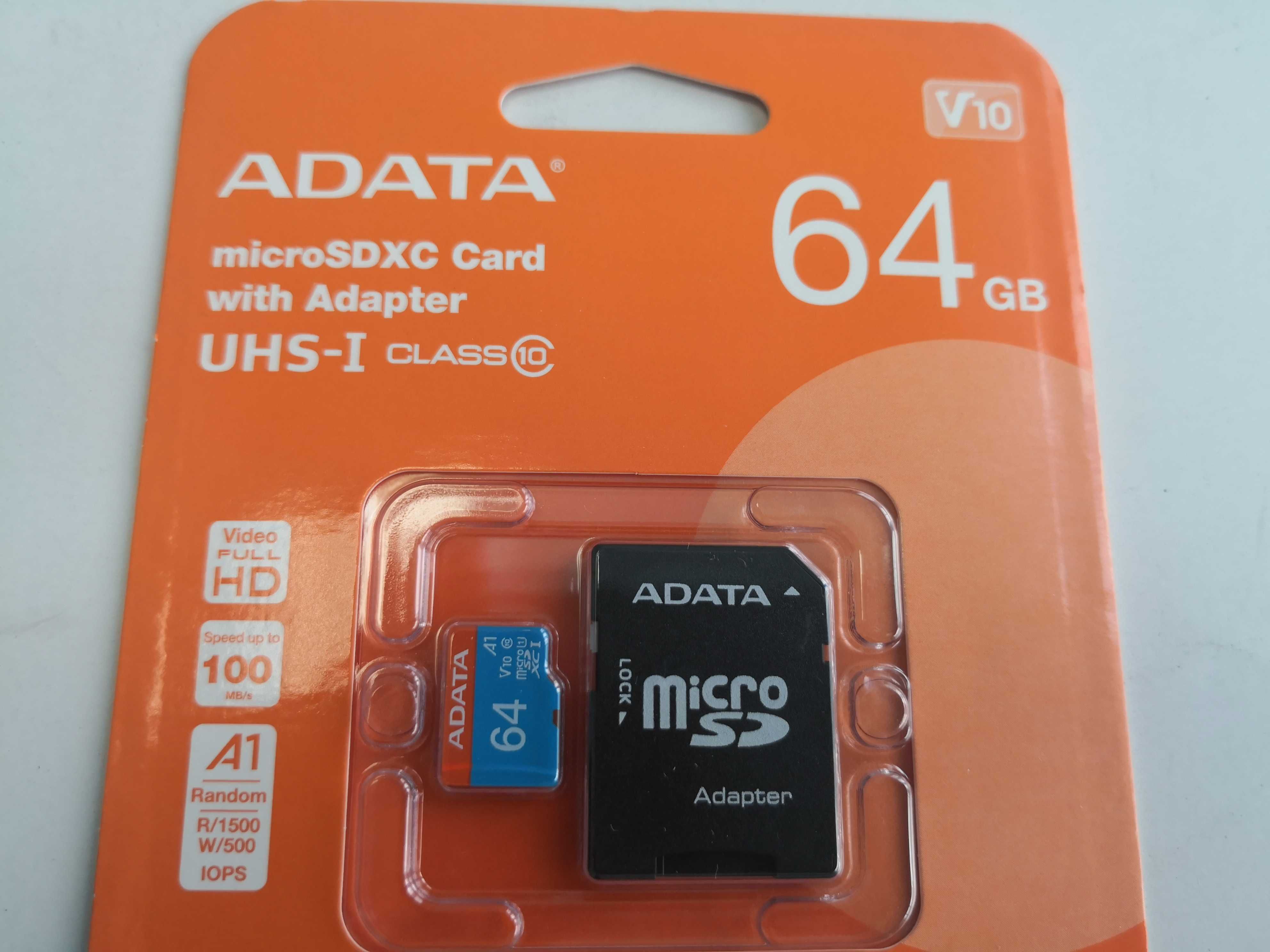 Card de memorie microSDXC cu adaptor 64 GB Adata