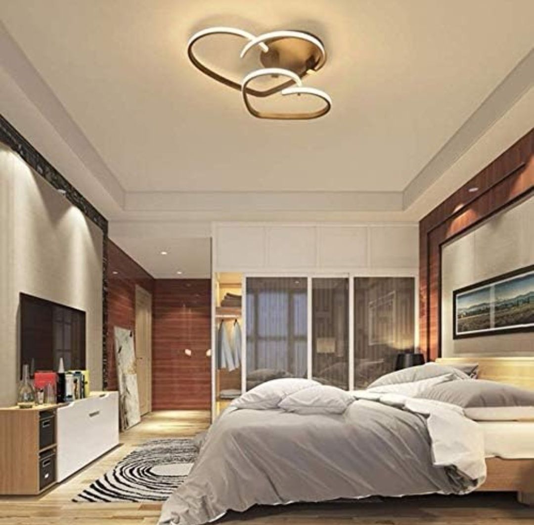 LED Сърца черен мат. Метални с дистанционно 32W