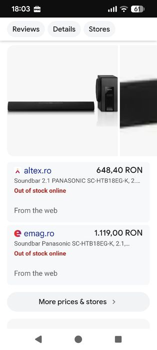 Soundbar Panasonic  120W