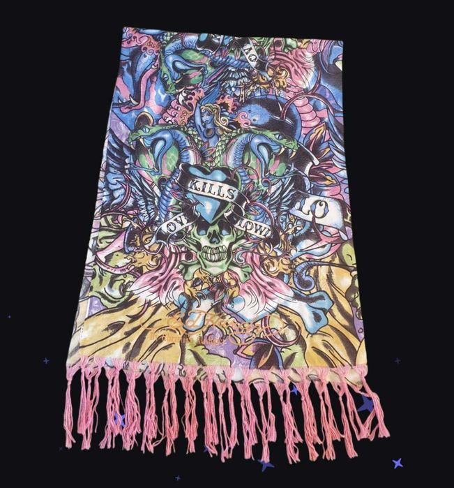 Оригинален Шал на Ed Hardy / Christian Audigier Голям