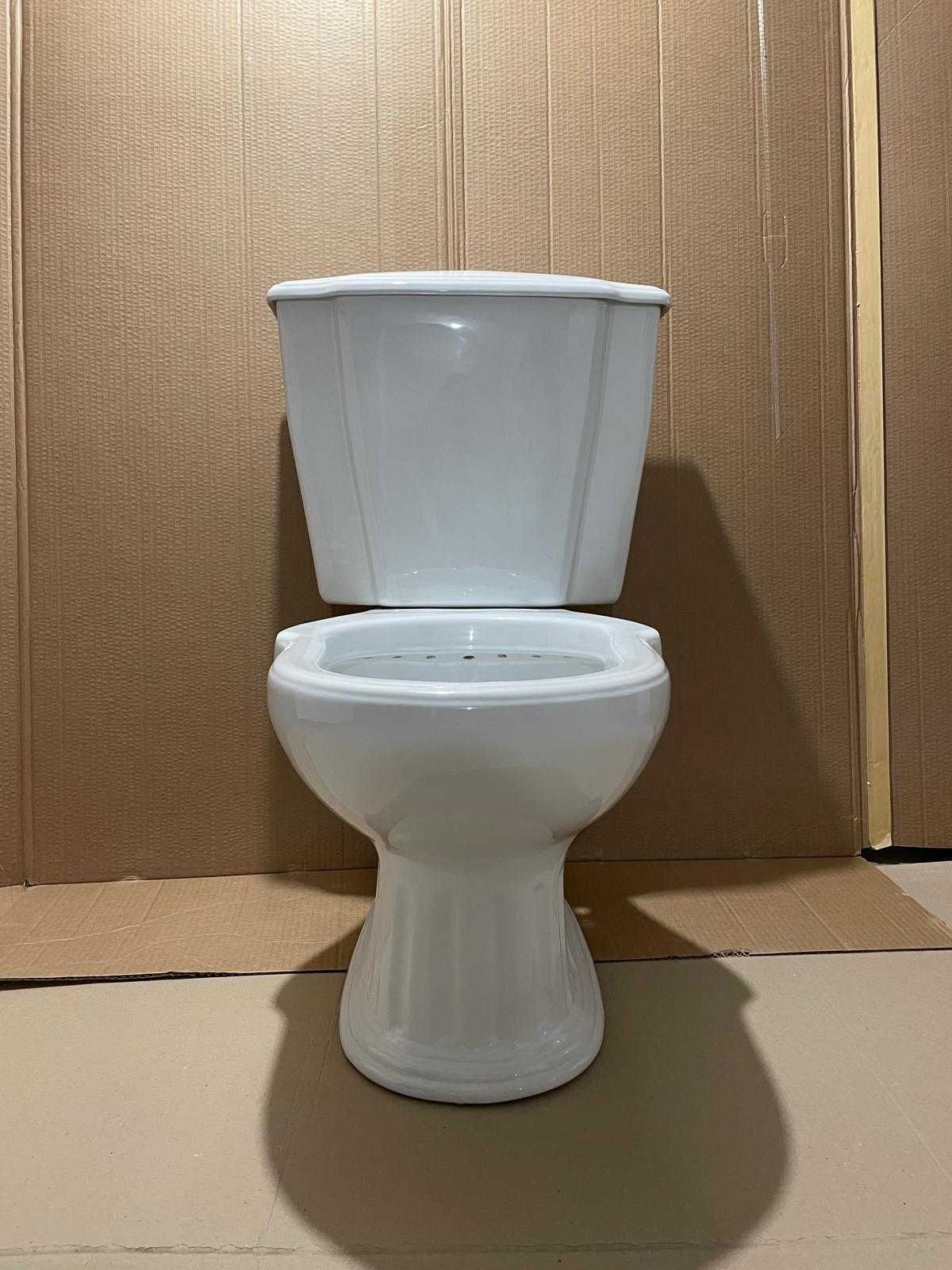Set obiecte sanitare, lavoar + picior, wc, bideu, model RETRO, folosit