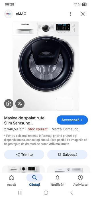 Masina de spalat Samsung slim 7 kg!