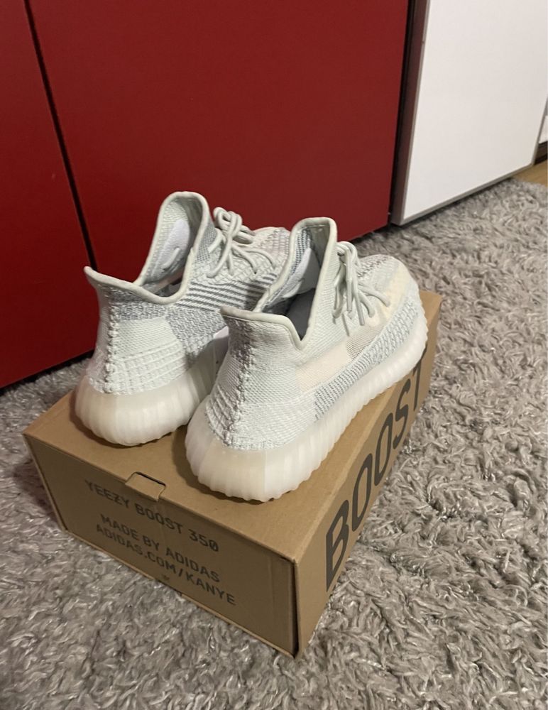 Yeezy 350 cloud white reflective