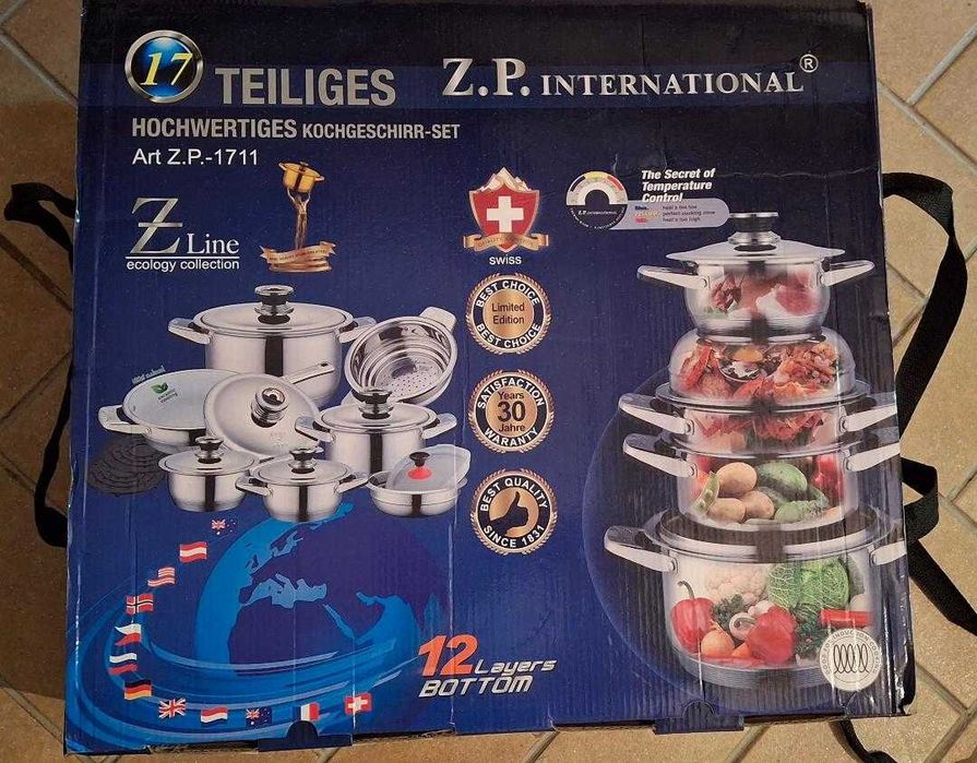 Swiss Cookware set- 17 teiliges Z.P.International ZP-1711 tipe Zepter