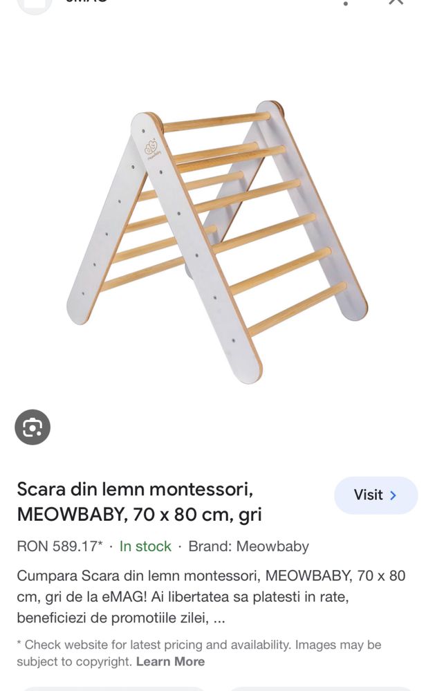 Scara triunghiulara Montessori Meowbaby