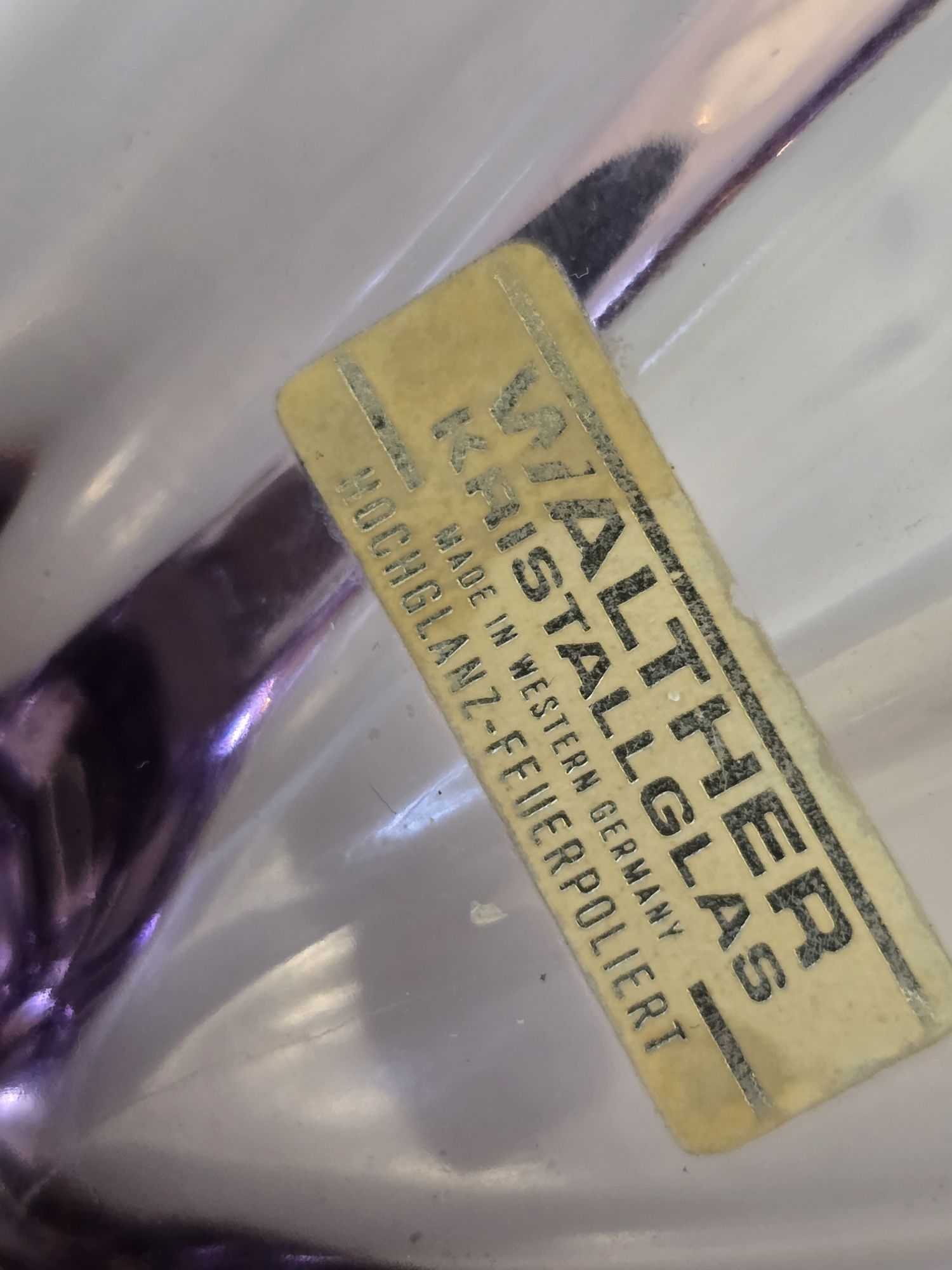 Fructiera cristal vintage de colectie Walther anii '80