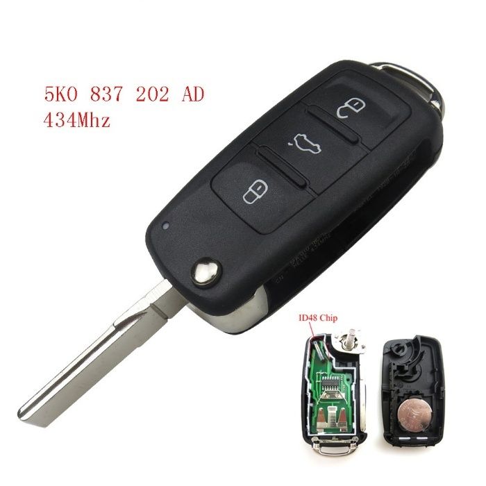 Cheie Completa 434MHz ID48 Chip Skoda Fabia Octavia Superb Roomster