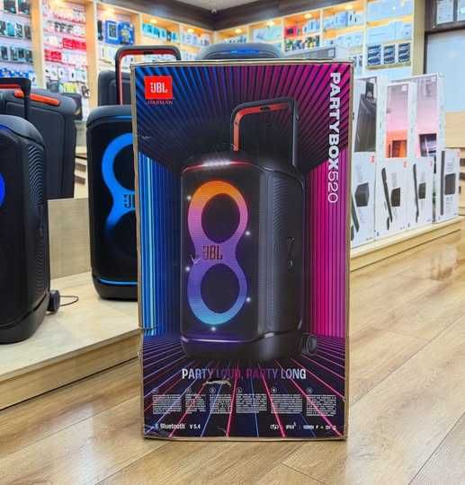 ПРОМО Нова 2г Гаранция Аудио Система Тонколона JBL PartyBox 520, 400 W