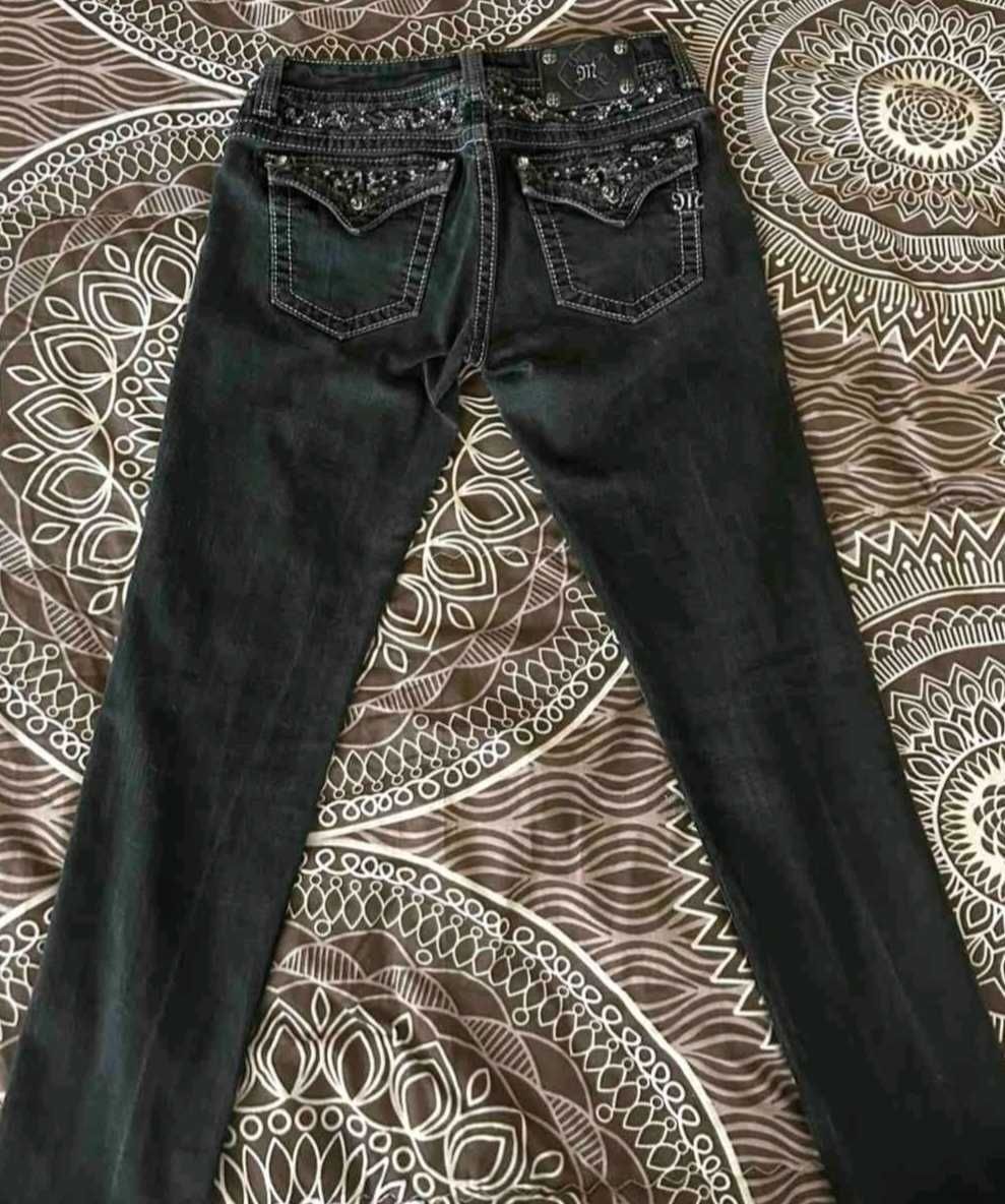 Чисто нови автентични Miss me low rise skinny черни дънки (не носени)