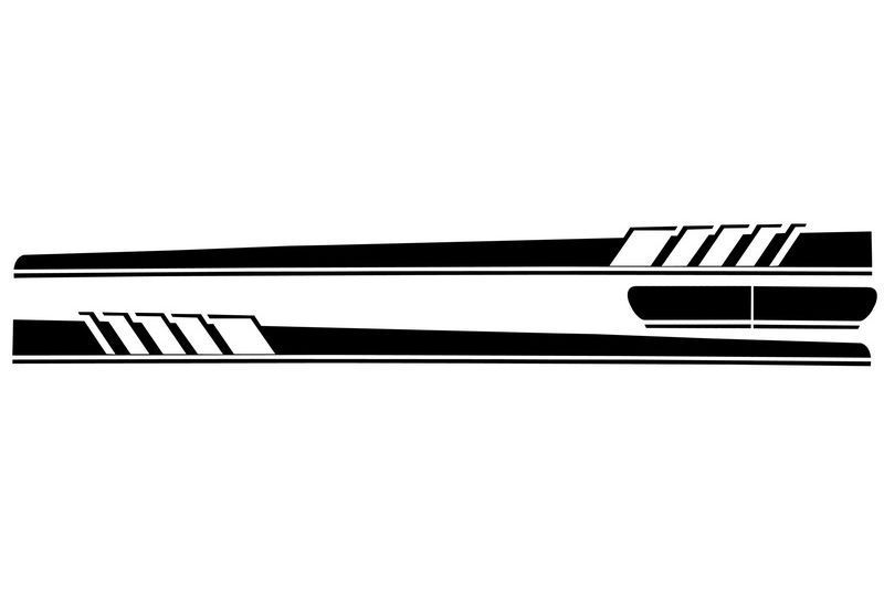 Stickere Laterale Negru Mat compatibil cu Mercedes C-Class C205 Coupe