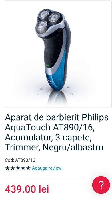 Philips aparat de bărbierit, AQUA.