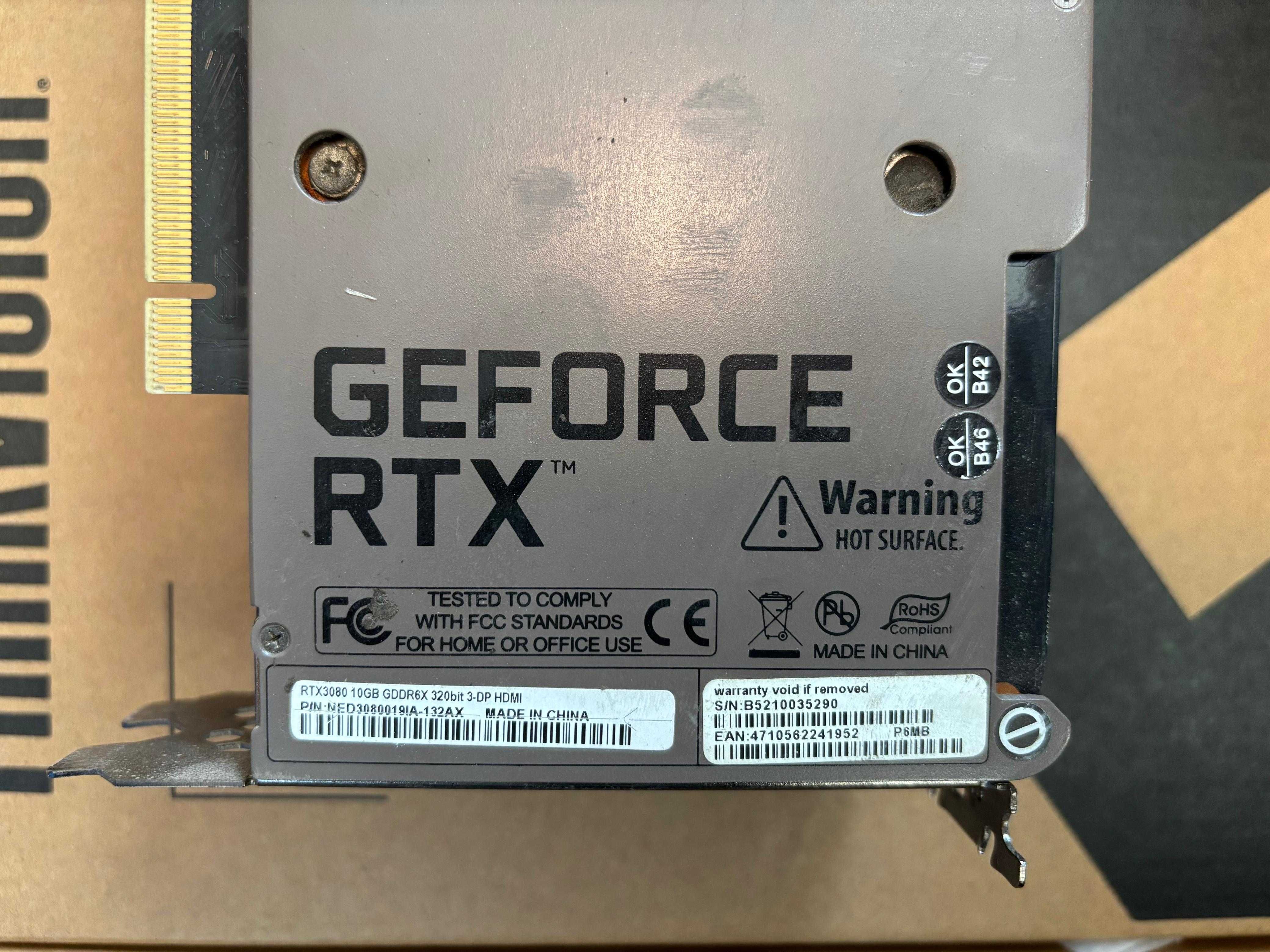 Geforce RTX3080 10GB