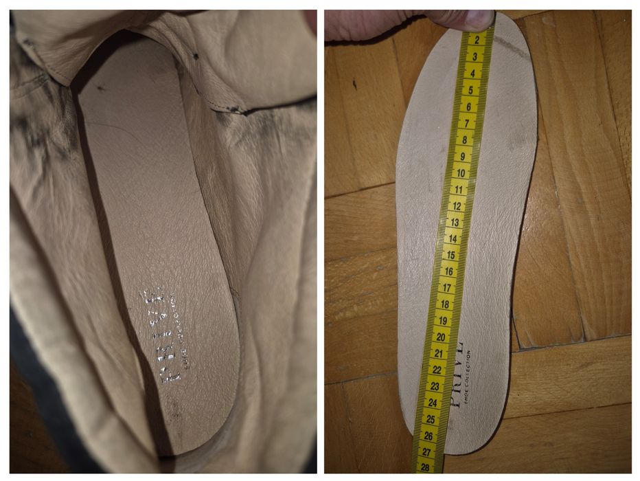 Ghete premium Prive din Piele Naturală, Talpă Cusută - Mărimea 40