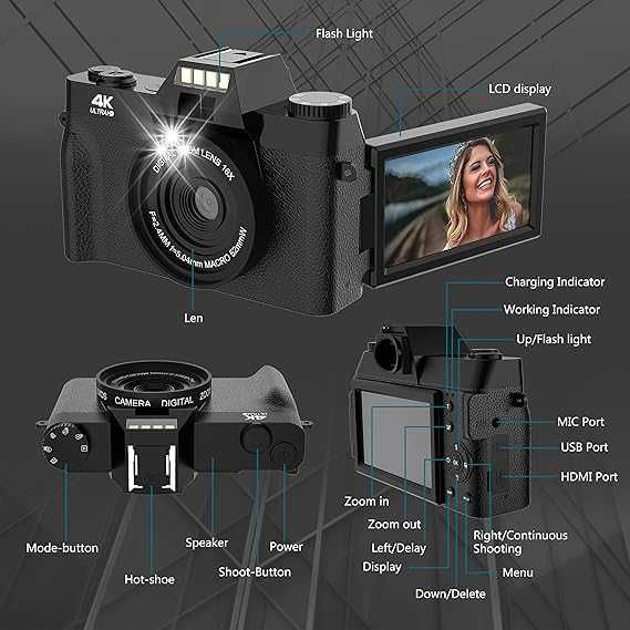 Влог 4K цифрова камера за YouTube с WiFi от  Schmidt Spiele