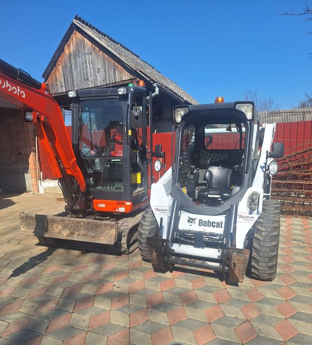 Execut lucrari cu Miniexcavator,Încărcător frontal bobcat,Basculanta