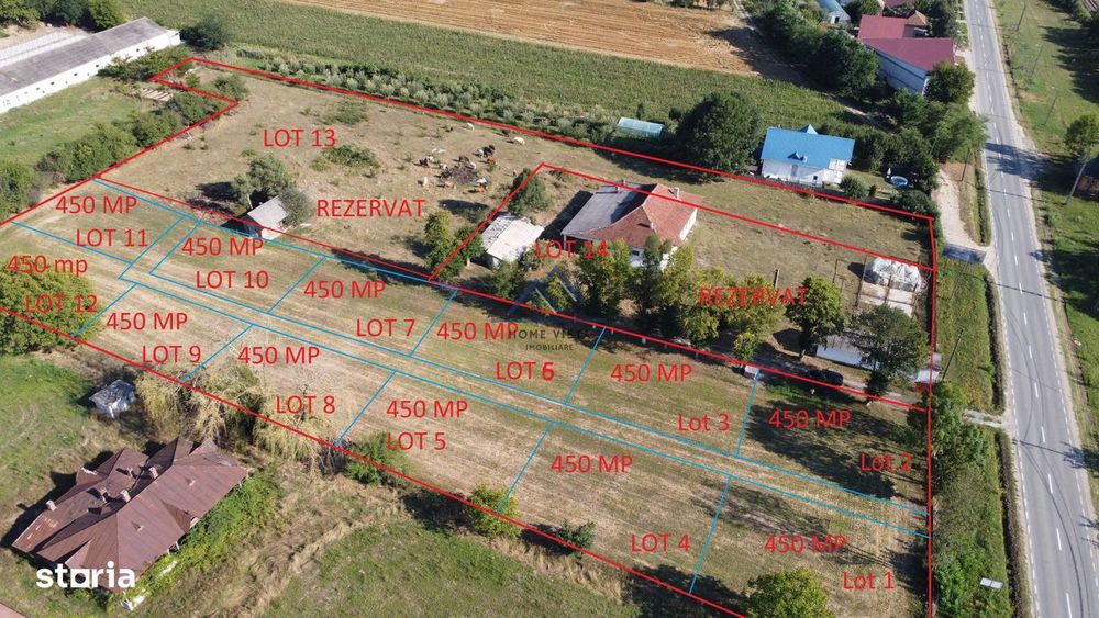 Loturi de  450 mp - Front 25 m - Drum 6 m | BAICULESTI