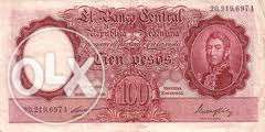 bancnota 100 pesos argentina+altele