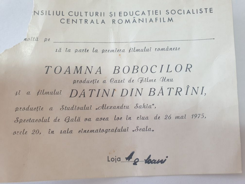 2 invitatii 1945: ceai Asociație Studenți Facultate Stiinte+premiera f