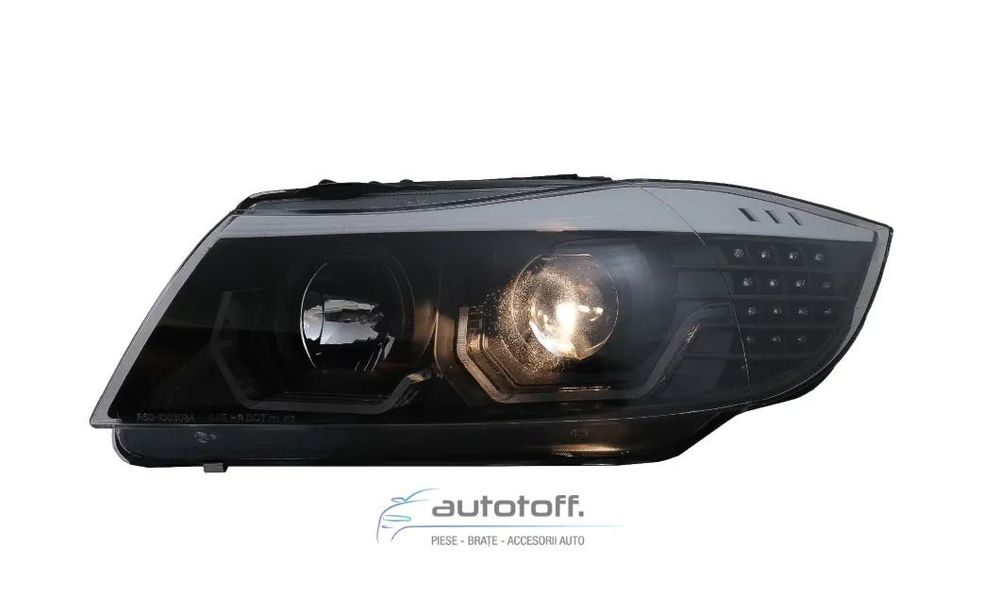 Faruri 3D Led Angel Eyes compatibile cu BMW Seria 3 E90 E91 (2005-2008)