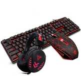 Игровая Клавиатура+гарнитура+мышь+коврик 4в1  KIT GAMER K59