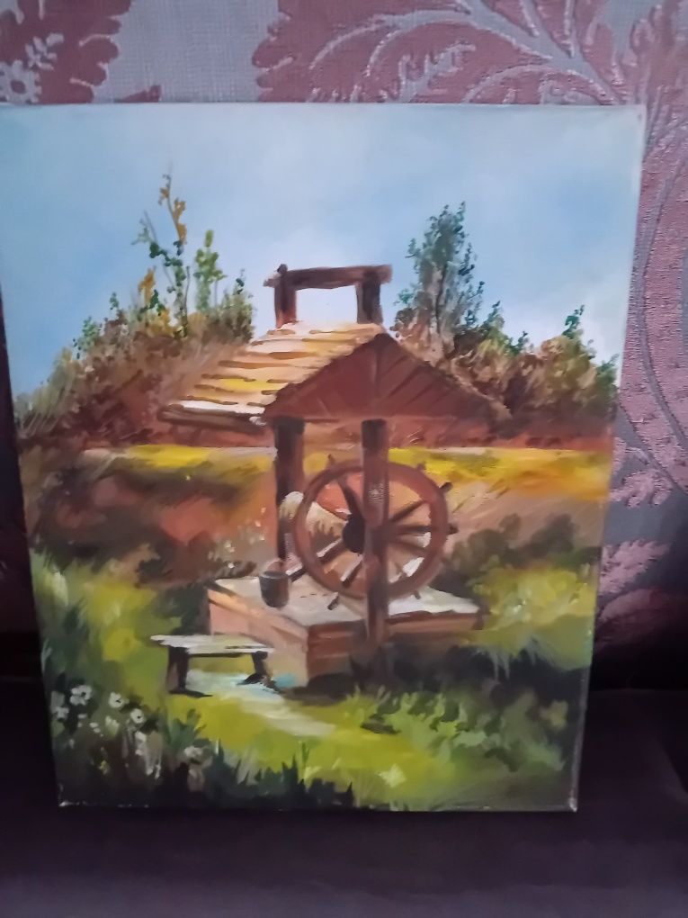 Картина " Колодец",масло,36х24
