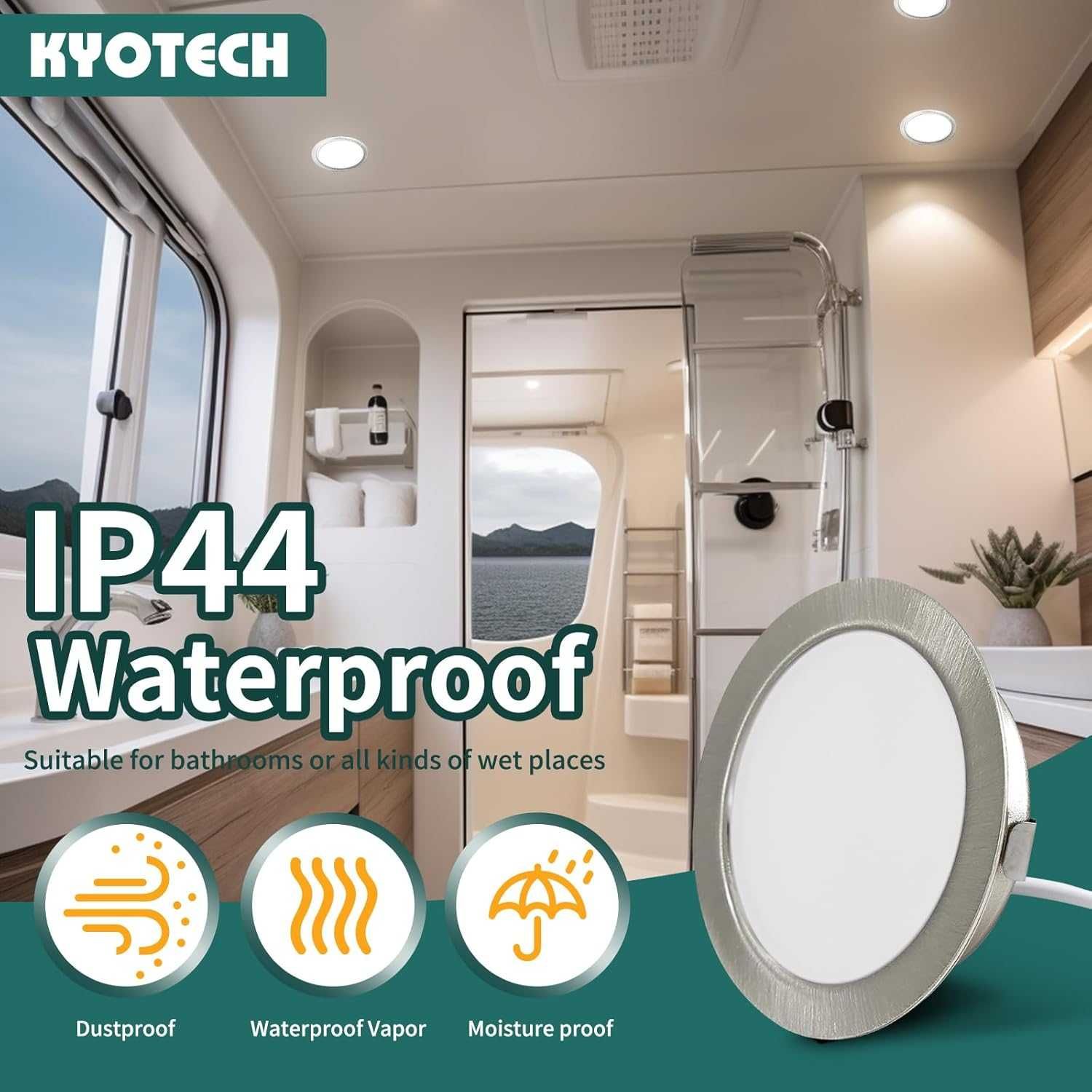 НОВИ! LED лунички G4, 3.5W, 4000K неутрално бяло, IP44, 5 бр/к-кт