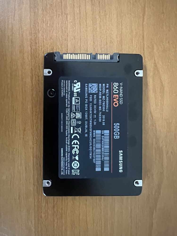 Жесткий диск SSD Samsung 860 EVO 512 Гб
