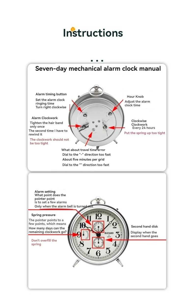 Ceas de masa cu alarma desteptator rezerva de putere 7 zile